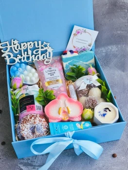 Подарочный набор SPA для любимой девушки для женщины с косметикой "ULTERA SPA Box" на День рождения, на День Святого Валентина, на 8 Марта
