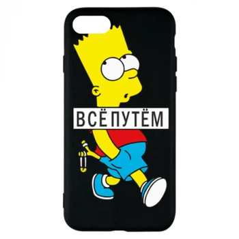 Чохол для iPhone 7 Все путем Барт симпсон Чорний