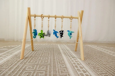 Мобіль дитячий підлоговий дерев'яний BabyGym XRMASTER Підводний світ
