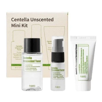 Набір мініатюр з центелою без ефірних олій Purito Centella Unscented Mini Kit (30ml 15ml 12ml)