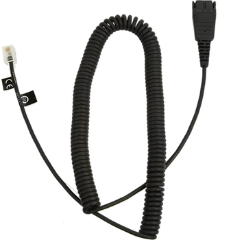 Кабель Jabra QD to RJ-10 spiral 0.5-2 m Black (8800-01-37)
