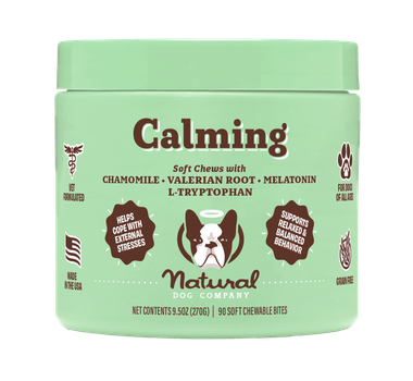 Успокаивающие витамины для собак Natural Dog Company Calming Supplement, 90 шт в банке