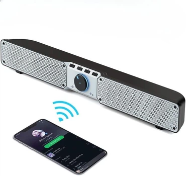 Портативная Bluetooth колонка SOUNDBAR Q10 2×10 Вт басы громкая связь TF USB AUX до 10 часов работы