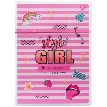 Зошит А4/48 кл. в пластиковій папці з малюнком STYLE GIRL PINK YES 764429