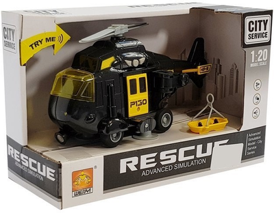 Іграшка LEAN Toys Рятувальний вертоліт на батарейках зі світлом і звуками 1:20 5911 (5905991023234)