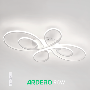 Люстра FABIO M 95W AL6540 ARD бiла Ardero 3000-6000K 8200Lm 800х500х100мм світлодіодна з пультом ДУ 220V IP20