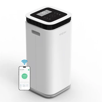 Осушитель воздуха Evoair FlexyDry 22 Smart, производительность 22 л/24 ч, датчик влажности, ионизация, сушка белья, резервуар 4,5 л, умное управление, для помещений до 35-50 кв.м