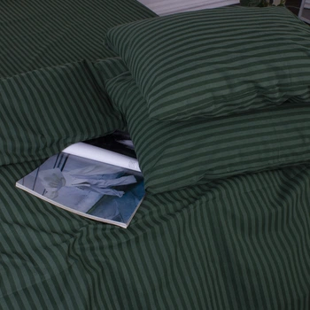 Наволочка Mirson Ranforce Elite 17-0612 Stripe Emerald 70х70 см (2200008201128)