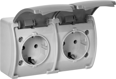 Gniazdko zewnętrzne ORNO AQUATIC Grey (OR-OE-7106(GS)/GR)