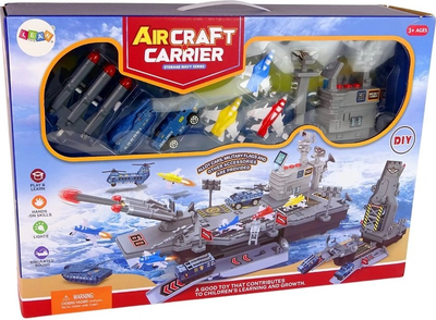 Набір іграшок LEAN Toys Авіаносець військова база з літаком зі світлом і звуком 12582 (5905214976156)