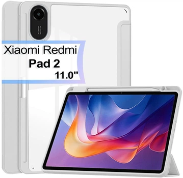 Чехол для планшета Xiaomi Redmi Pad 2 11" BeCover Soft Edge TPU с креплением для стилуса Gray (BC_713660)