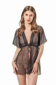 Халат пляжний жіночий з сіточки 87-170кп One size(S-M) Чорний (2000011475017)