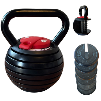 Регульована гиря 40 lb (від 3,5 до 18 кг), 6 дисків — 7 в 1