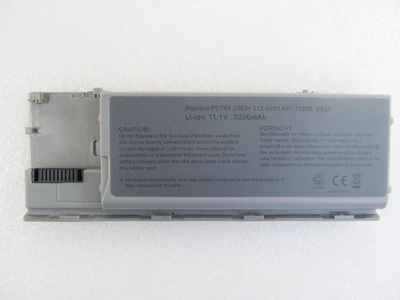 Батарея для ноутбука Dell Latitude D620 PC764, 5200mAh, 6cell, 11.1V, Li-ion, сіра,
