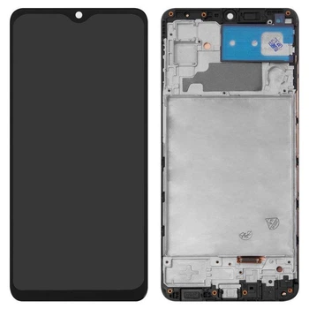 Дисплей для Samsung M325 Galaxy M32, черный, с рамкой, ., с широким ободком, (OLED)