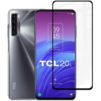 Защитное стекло Fiji Premium для TCL 20L (T774H) полная проклейка Anti-Static черный