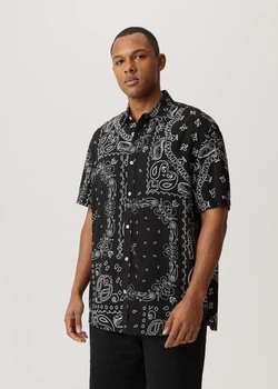 Рубашка мужская короткий рукав Diverse BANDAMA 253 XL Черно-белый (5905384132932)