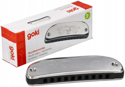 Harmonijka ustna Goki 10-tonowa metalowa (4013594619547)