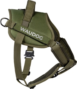 Шлейка для служебных собак WAUDOG PRO-2, светоотражающая, металлический фастекс, S, B 44-60 см Хаки (688131collar)