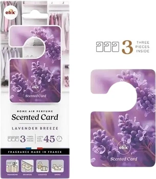 Ароматизуюча картка Elix Lavender Breeze для гардеробу 3 шт (5906074159208)
