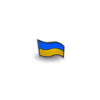 Значок Dobroznak Флаг Украины мини 9х15 мм Желто-голубой (6033)