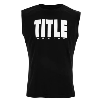 Безрукавка TITLE Boxing Iconic Block Muscle Tee Black White (TBTS04-BK/WH-YL)