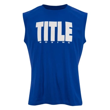 Безрукавка TITLE Boxing Iconic Block Muscle Tee Blue White (TBTS04-BL/WH-YM)