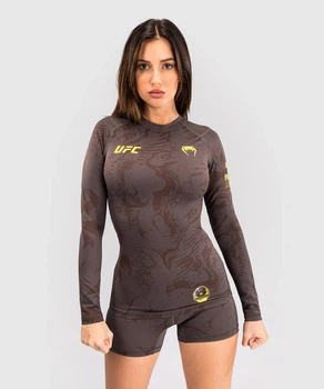 Женский рашгард UFC Venum FIGHT WEEK 4.0 Women's Rashguards Dark Brown (VNMUFC-00291-058-M)