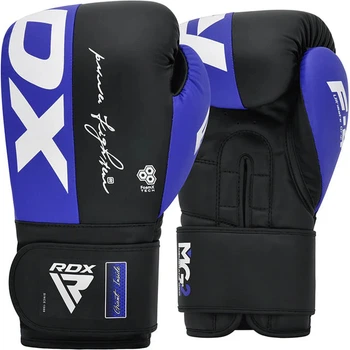 Боксерские перчатки RDX F4 Boxing Gloves Hook & Loop Blue Black (BGR-F4U-16OZ)