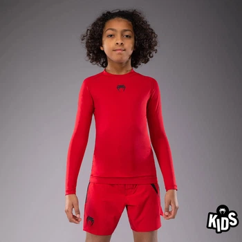 Детский рашгард Venum Contender Kids Rashguards Long Sleeves - Cherry Red (VENUM-05609-003-12)