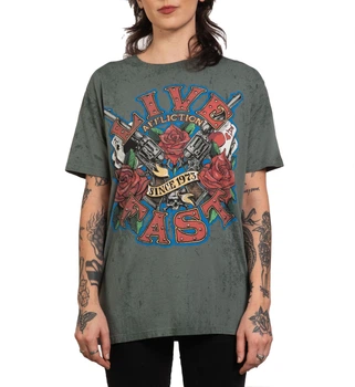 Жіноча футболка Affliction Love Gun Sage Leaf (AWV26458-SAGL-S)