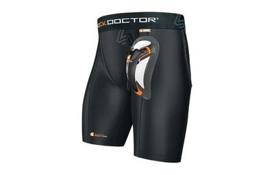 Компрессионные шорты Shock Doctor Ultra Compression Short с ракушкой Ultra Carbon Flex Cup (SD-CSCarbon-XL)