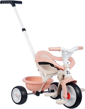Дитячий металевий велосипед 3 в 1 Smoby Toys Бі Муві Комфорт 68х52х98 см Рожевий (7600740419)
