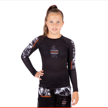Детский рашгард Tatami Kids Tropic Black Long Sleeve Rash Guard (kids-trop-blk-ls-rash-5/6)