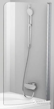Шторка для ванны RAVAK CVSK1 160/170 Transparent 7QRS0C00Y1 полированный алюминий правосторонняя