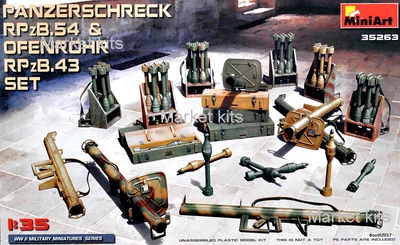 Немецкие ручные противотанковые гранатометы Ofenrohr RPzB.43 и Panzerschreck RPzB.54 1:35 MINIART (MA35263)