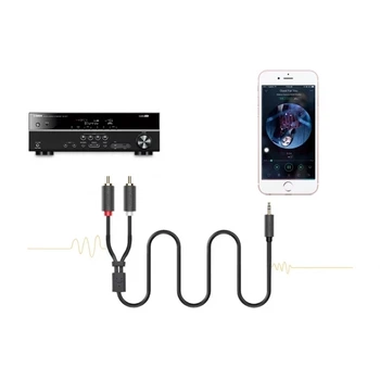 Аудіокабель Ugreen AV102 3.5 mm to 2RCA, 3 m Gray 10512