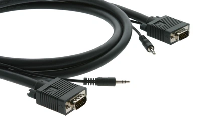 Кабель VGA Kramer C-GMA/GMA-3 VGA + аудіо (Вилка - Вилка) 0,9м