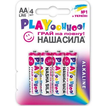 Батарейка НАША СИЛА PLAY AA (LR6) 4 на блистере 3106 (6922363163106) shop (6922363163106)