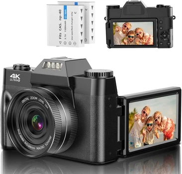 Фотоаппарат Toiauaha G10 56Мп / CMOS / 4K / 16X зум / Черный Б/В