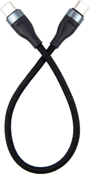 Кабель DENGOS Type-C - Type-C 0.25 м Black (NTK-TC-TC-SHRT-BLACK)