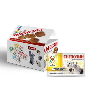 Сьедозин антигельминтик для собак и кошек, 1 таблетка на 2 кг