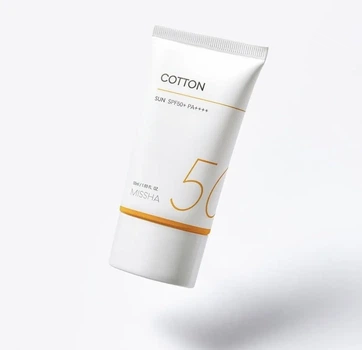 Крем MISSHA All Around Safe Block Cotton SPF50+ PA++++солнцезащитный с бархатным финишем, 50 мл