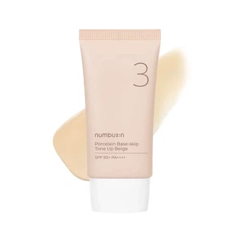 Numbuzin - No.3 - Солнцезащитный тональный крем 3в1 - Porcelain Base-skip Tone Up Beige - SPF50+ PA++++ 50ml