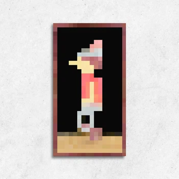 Картина Minecraft standing man (стоящий человек) Кристофера Зеттерстранда из игры Майнкрафт 40x80 см