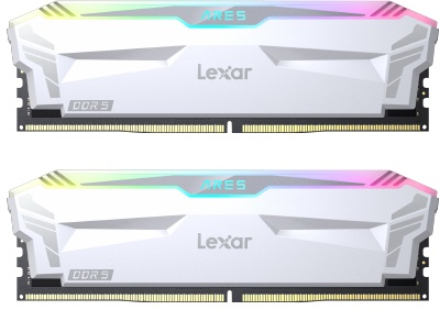 Pamięć RAM Lexar DDR5-6400 32768MB PC5-51200 (Zestaw 2x16384) Ares RGB White (LD5EU016G-R6400GDWA)