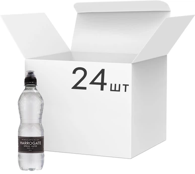 Упаковка воды питьевой родниковой негазированной Harrogate 0.5 л x 24 шт (спорт-кап) (5060042350056)