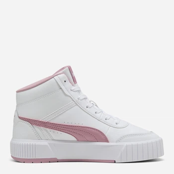 Жіночі кеди шкіряні високі Puma Carina Mia Mid 40264003 38 (5UK) 24 см Puma White-Poised Pink-Puma Gold (4069156910652)