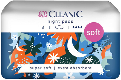 Прокладки гігієнічні Cleanic Soft Нічні 8 шт (5900095035596)