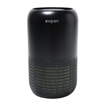 Очиститель воздуха Evoair YuvoSpin с HEPA фильтром 3-в-1 и УФ-C лампой, 4 скорости, ночной режим, антиаллергенная функция, окружающее освещение, черный
